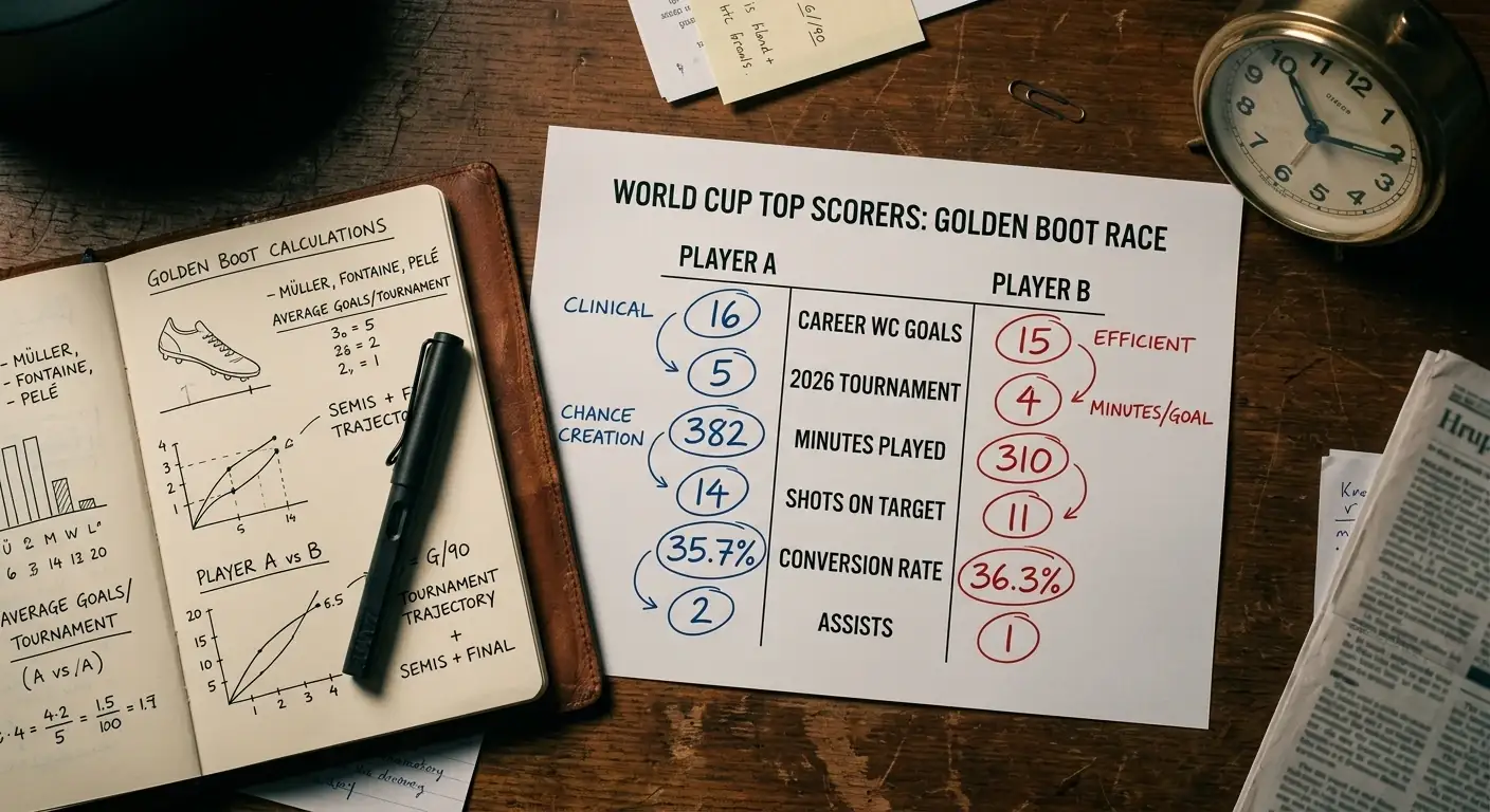 Analyyttinen katsaus Mbappé-Messi maalikuningaskisasta QF1:n jälkeen